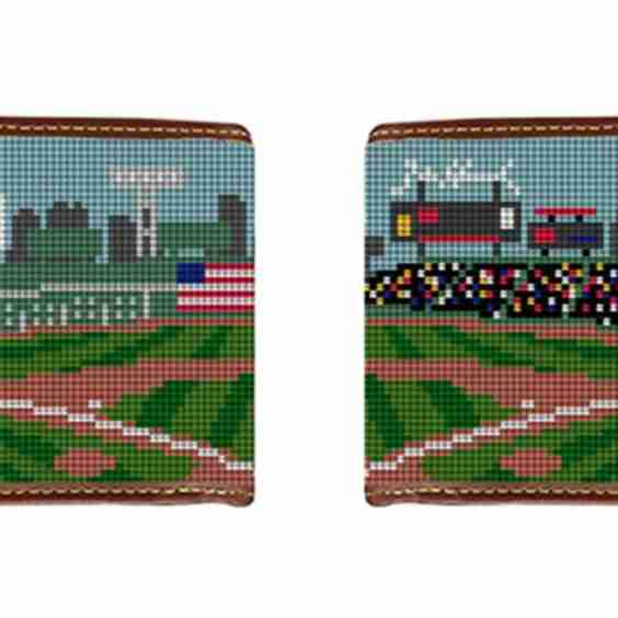 Baseball Field Needlepoint Wallet