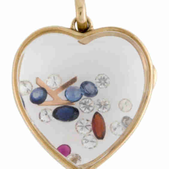 9K Diamond & Multistone 'K' Locket