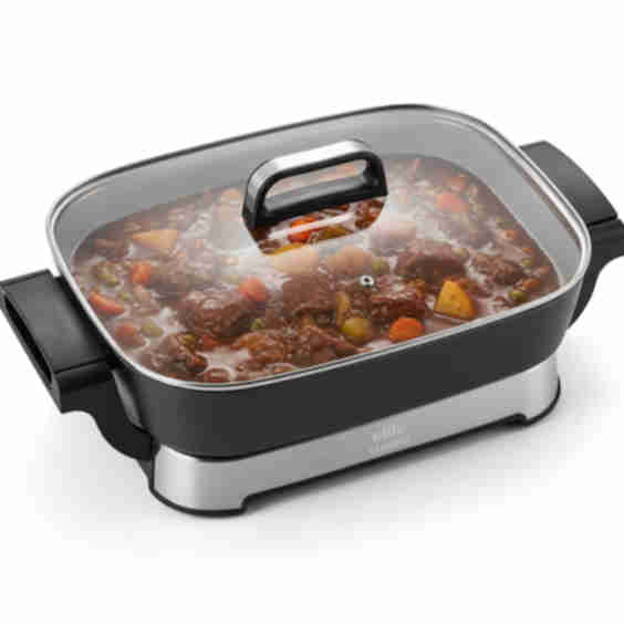 15"x12"x3" Stow Away Foldable Electric Skillet