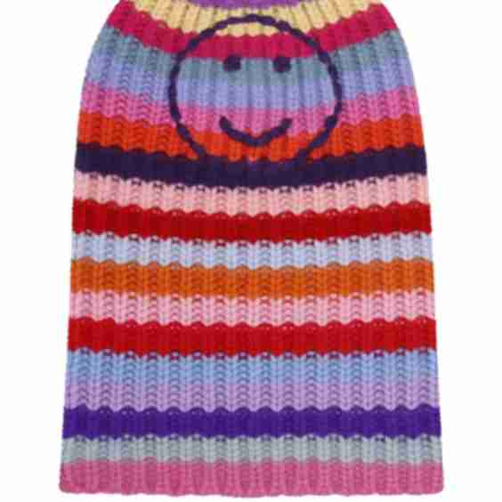 Striped Smiley Beanie