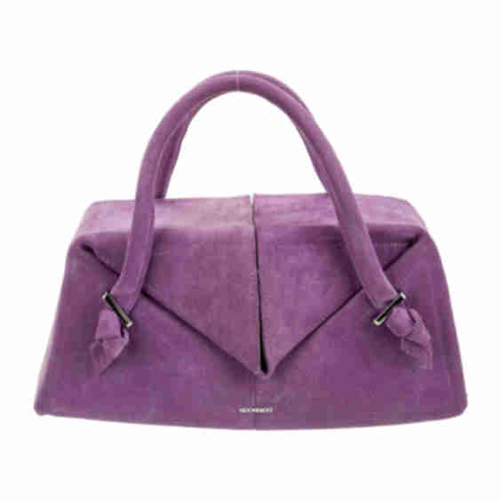 Suede Top Handle Bag