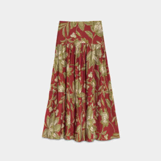 Chiara Gathered Midi Skirt