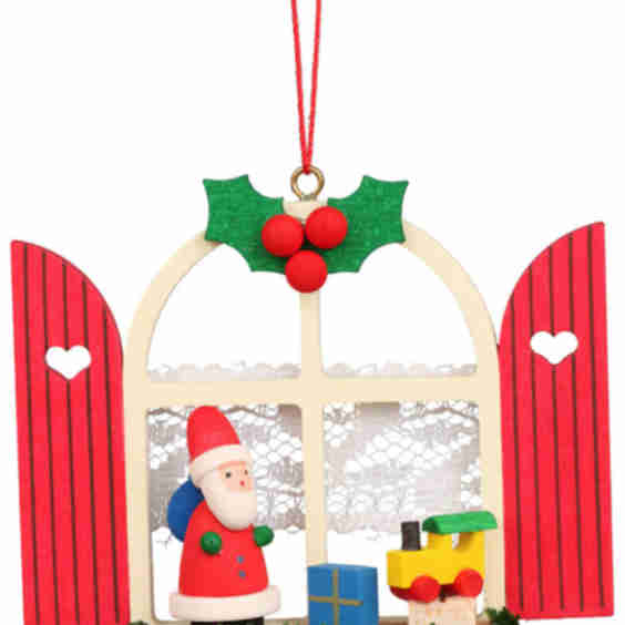 Window with Santa - Ornament 