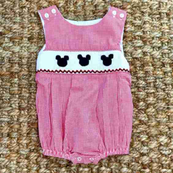 Mouse Ears Smocked Bubble