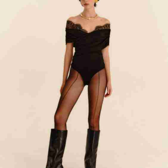 Iris Lace Trim Bodysuit