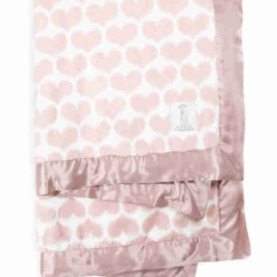 Luxe Heart Faux-Fur Blanket
