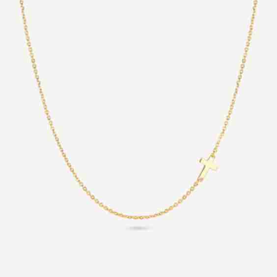Sideways Cross Necklace