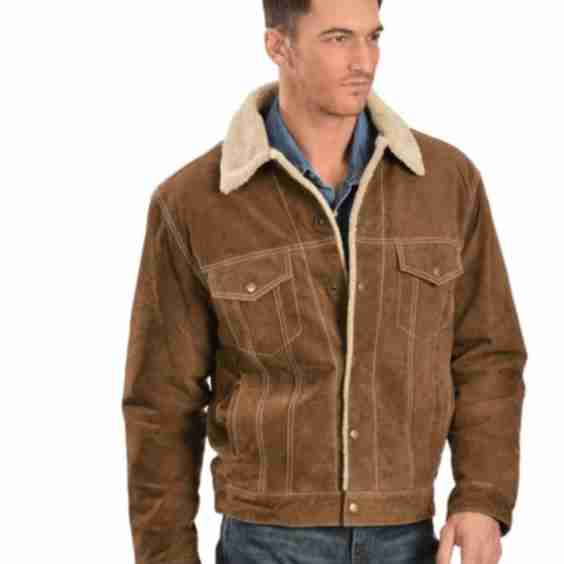 Sherpa Lined Boar Suede Jacket