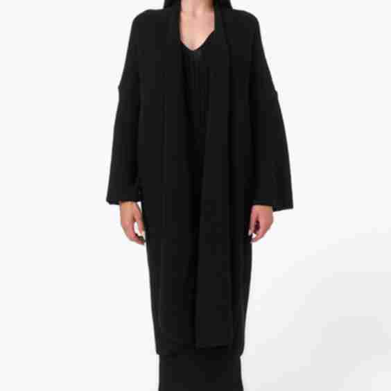 Knitted Pinpoint Cardigan Coat
