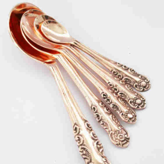 Vintage Inspired Measuring Spoons Embossed