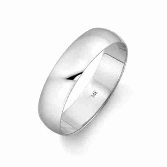 Gold High-Polish Classic Wedding Band 14k