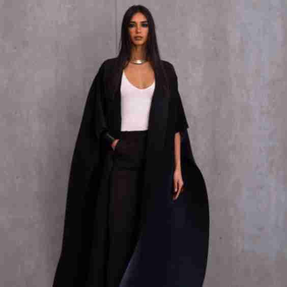 Pleated Kimono Cape