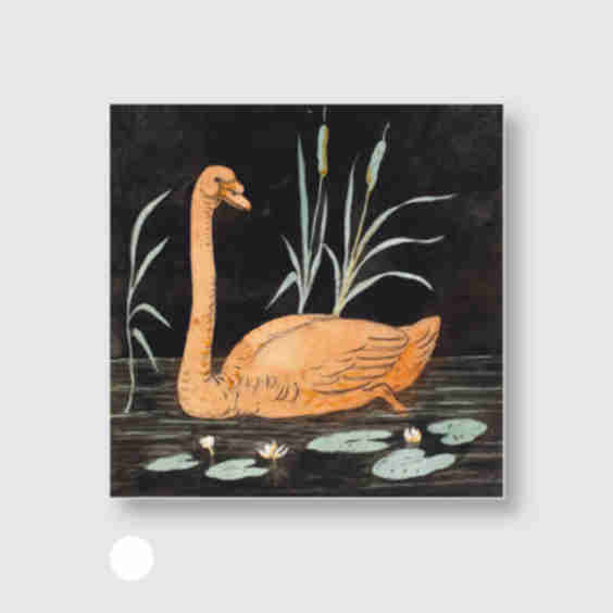 Swan On A Background Wall Art 