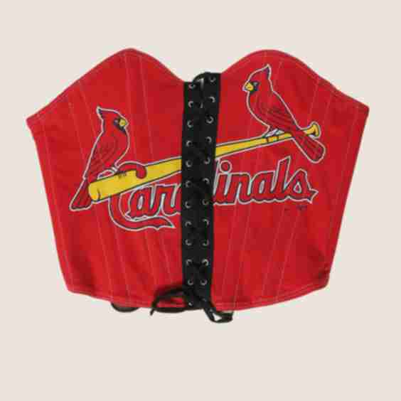 Cardinals Baseball Strapless Corset