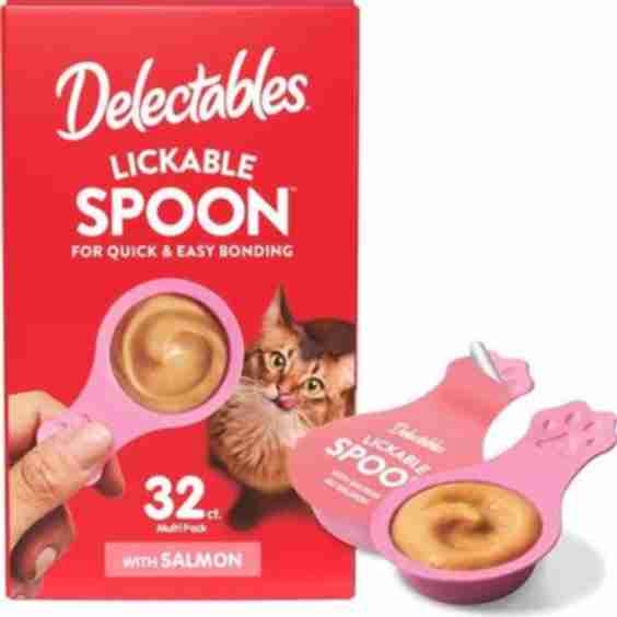 Lickable Spoon Salmon Handheld Creamy Cat Treats