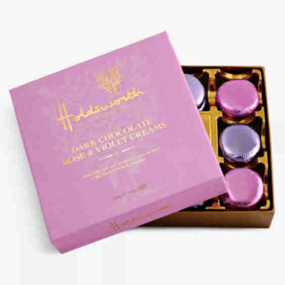 Dark Chocolate Rose and Violet Creams