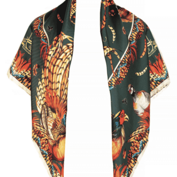Heads or Tails Large Square Silk Scarf