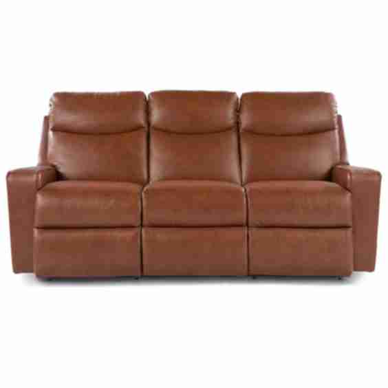 Emmons Power Reclining Leather Sofa with Headrest & Lumbar