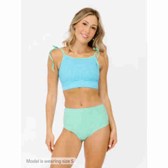 Seersucker High-Waist Bottom