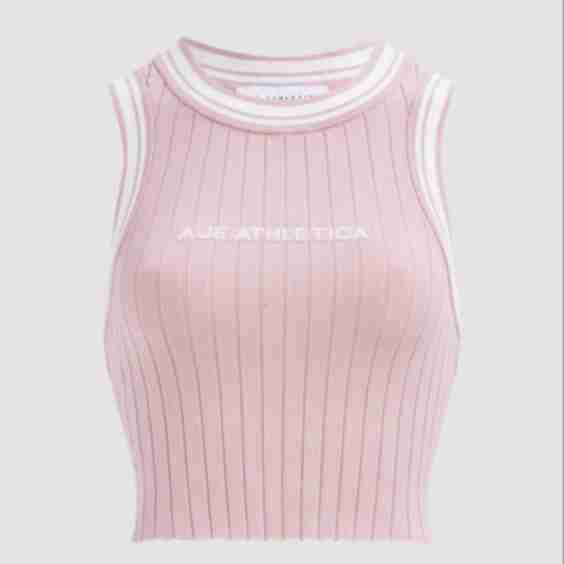 Contrast Rib Knit Tank Top