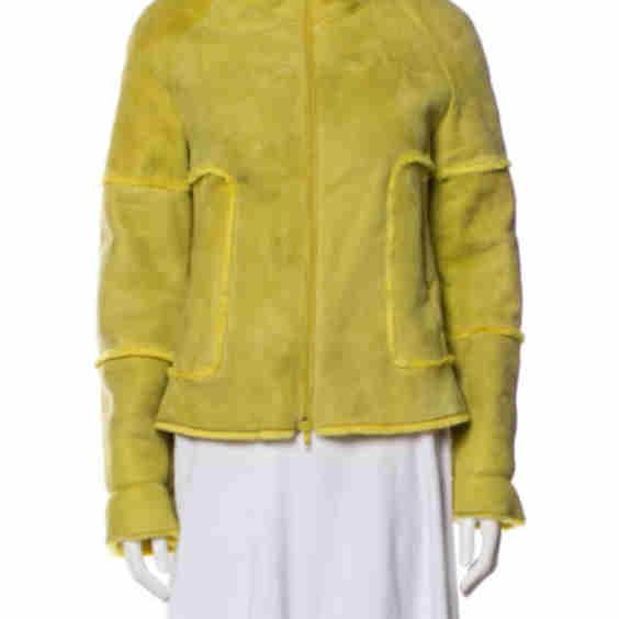 Leather Zip Closure Jacket