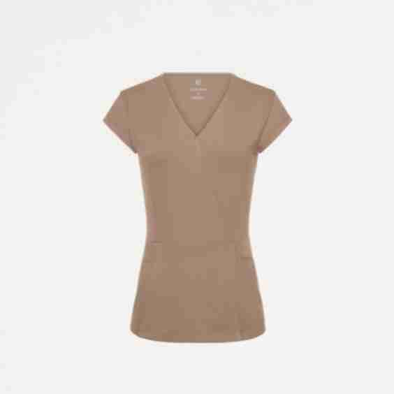Isla Mock-Wrap Ultrasoft Scrub Top