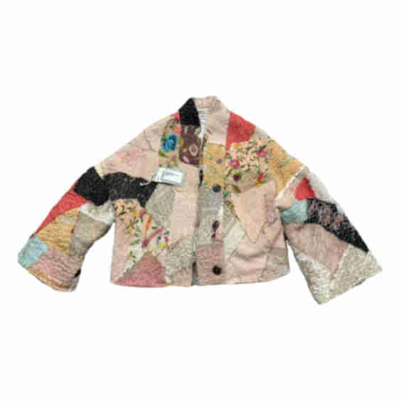 Veste Blouson En Soie Multicolore