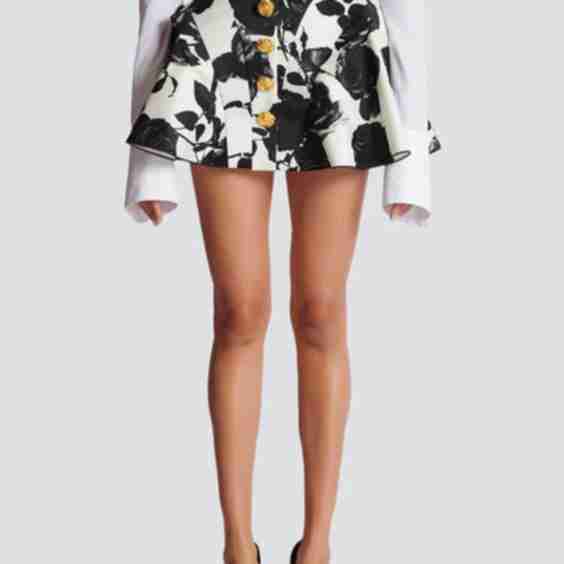 Womens Floral Mini Skirt