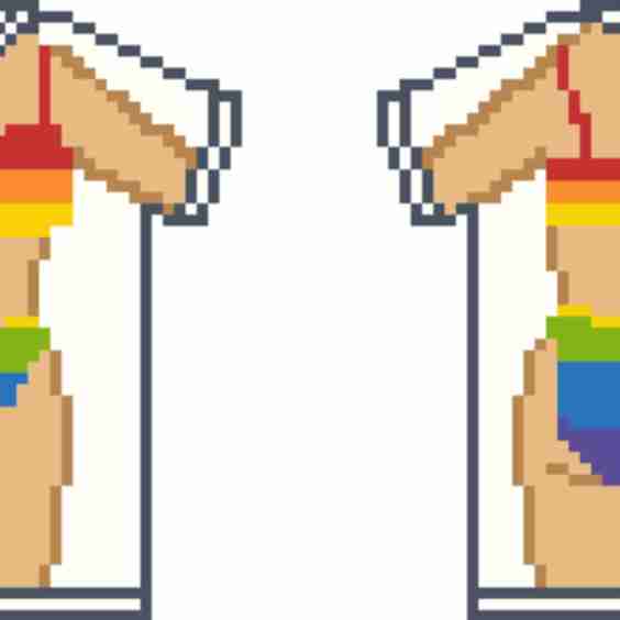 Pride Flag Bikini Tee Chart 3 Skin Tones Digital Download Only