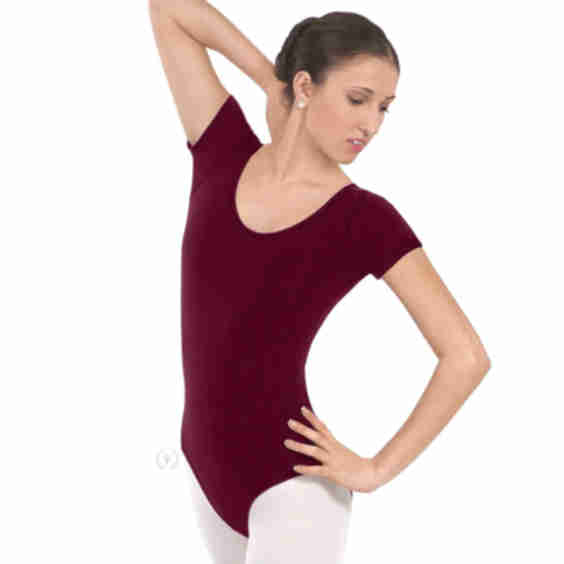 Cotton Lycra Short Sleeve Leotard