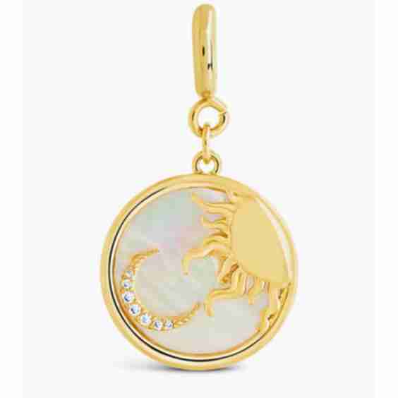 Sun and Moon Mother of Pearl Enhancer Pendant 