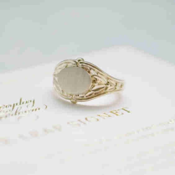 Olive Leaf Signet Ring