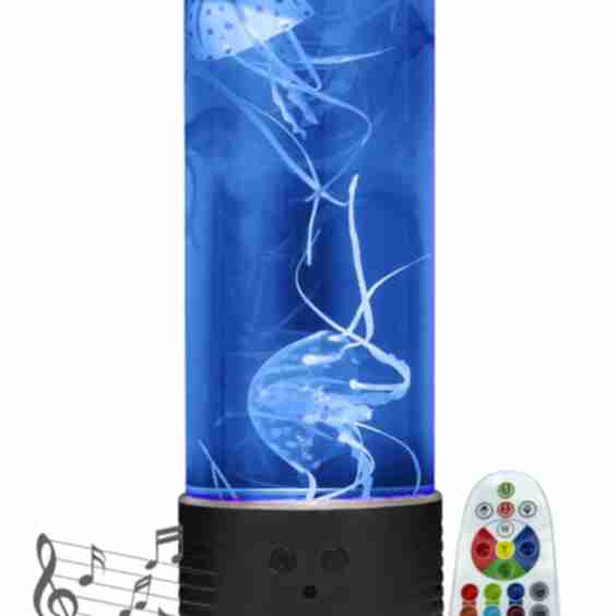 Jellyfish Mood Lamp 2.0 with Bluetooth Speaker, White Noise,& Remote Control!
