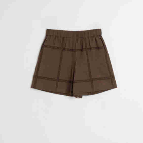 Poplin Shorts with Lace Trim