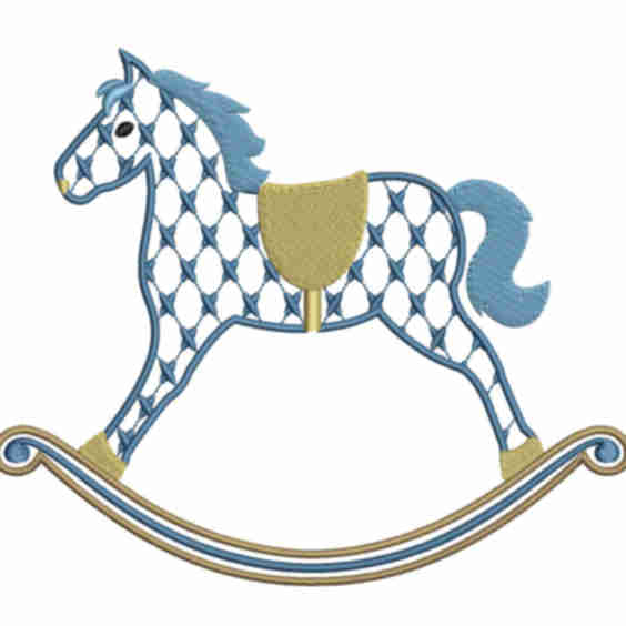 Chic Rocking Horse For Embroidery