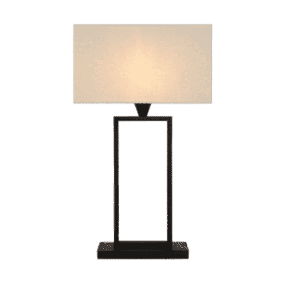 Baulo - Table lamp with Metal Base and Linen Shade