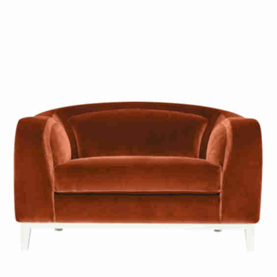 Zeno Eco Velvet Armchair by Brian Sironi