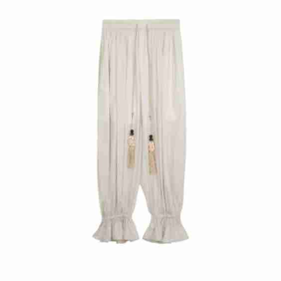 Gathered Tapered Pants