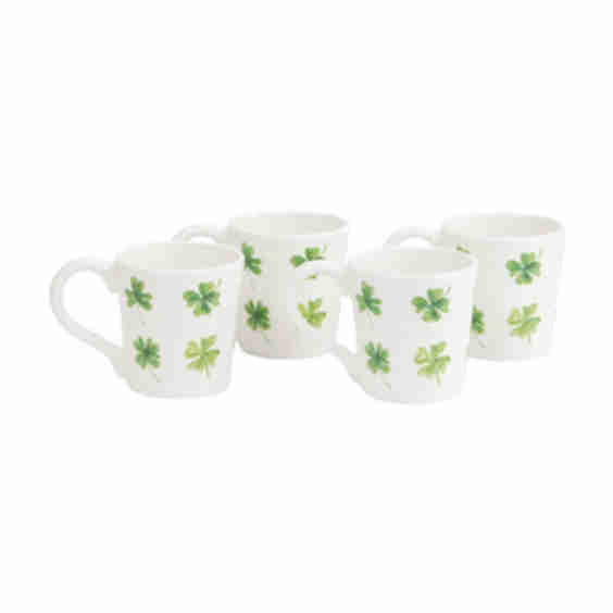 Set of 4 Clover Rustic Mugs