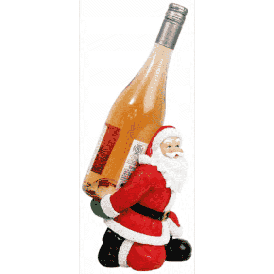 Santa Kneeling Wine Bottle Holder