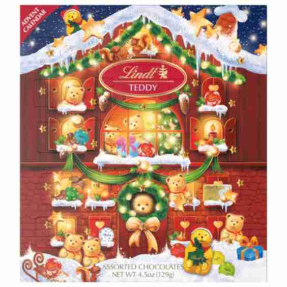 Holiday Chocolate Teddy Bear Advent Calendar 4.5oz