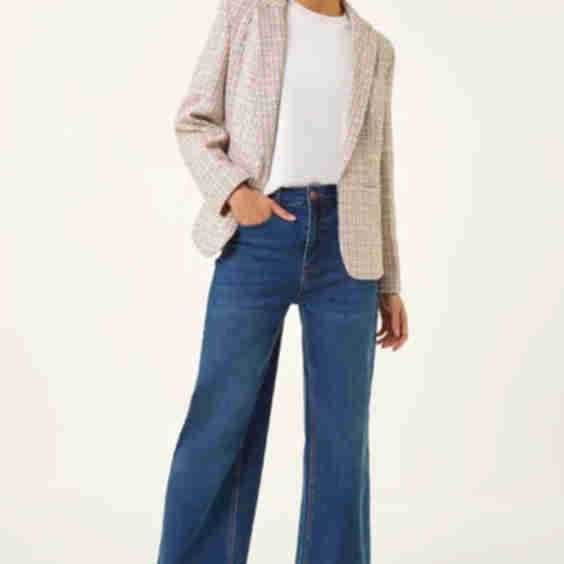 Petite Boucle Revere Collar Blazer 