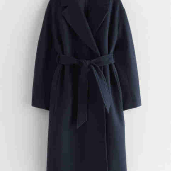 Voluminous Belted Wool Coat