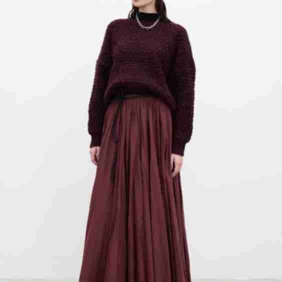 Pleated Maxi Skirt