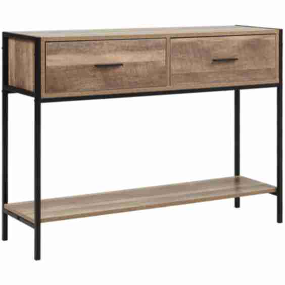 Rustic Hallway Porch Console Table Iron Frame