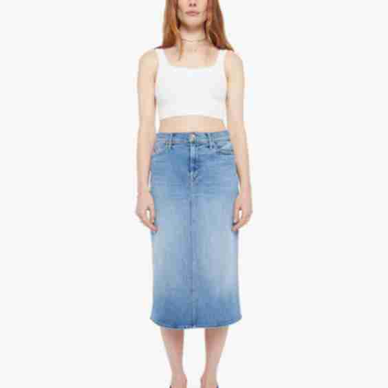 The Swooner Straight A Midi Skirt