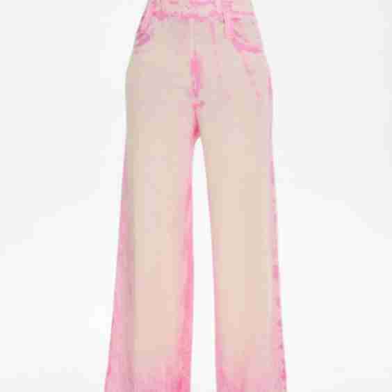 Aria Denim Print Wide Leg Pants