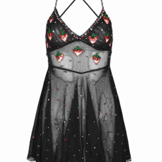 Solène Strawberry Pixie Dress & Armwarmers