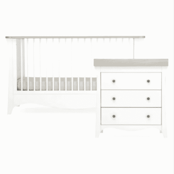 Clara 2pc Nursery Furniture Set- 3 Drawer Dresser and Cot Bed