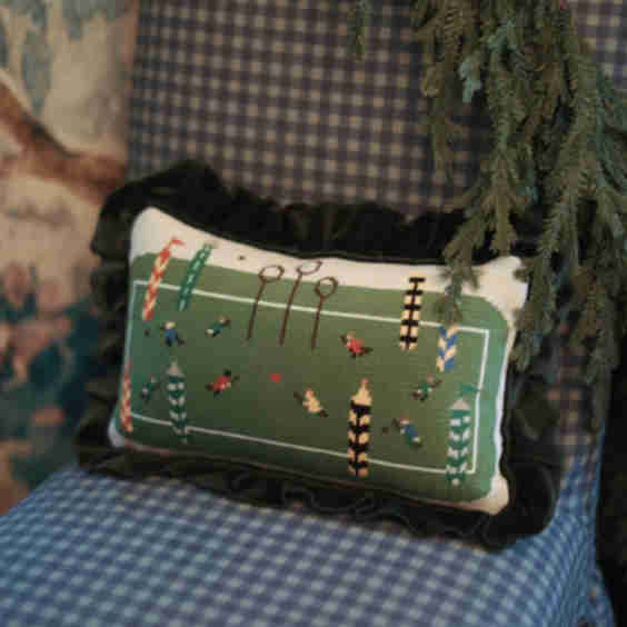 Magical Match Needlepoint Pillow